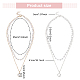 2Pcs 2 Colors Plastic Imitation Pearl Pendants Double Layer Necklaces Set(NJEW-AN0001-11)-2
