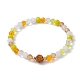 bracelets extensibles en perles rondes à facettes en verre(BJEW-JB10057-03)-1