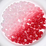 Transparent Resin UV Reactive Beads, Color Changing Beads, Imitation Cat Eye, Plum, 8.5mm, Hole: 1.8mm, 200pcs(RESI-PA0001-39A-02)