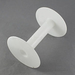 Plastic Empty Spools for Wire, Thread Bobbins, White, 24x112mm, Backplane: 93x2mm(TOOL-R014-1)