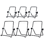 6Pcs 2 Colors Iron Mobile Phone Holders, Rectangle, Black, 143~196x120~167x22~27mm, 3pcs/style(AJEW-WA0001-58)