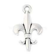 Tibetan Style Alloy Pendants, Lead Free, Nickel Free and Cadmium Free, Fleur De Lis, Antique Silver, Size: about 19mm long, 12mm wide, 2mm thick, hole: 1.5mm(LF1288Y-NF)