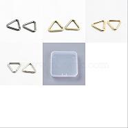 WADORN&reg 8Pcs 4 Colors Zinc Alloy Spring Gate Rings, for Handbag Purse Shoulder Strap Bag DIY Accessories, Cadmium Free & Lead Free, Triangle, Mixed Color, 5 Gauge, 4.6mm, 2pcs/color(FIND-WR0004-14)