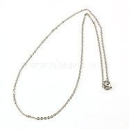 304 Stainless Steel Women Chain Necklaces, Stainless Steel Color, 17.32 inch(44cm)(X-NJEW-C079-01)