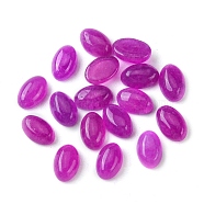 Natural White Jade Cabochons, Oval, Dyed, Dark Orchid, 6x4x2~2.5mm(G-A094-01A-27)