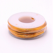 Matte Round Aluminum Wire, with Spool, Orange, 12 Gauge, 2mm, 5.8m/roll(AW-G001-M-2mm-17)