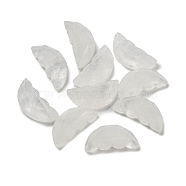 Natural Quartz Crystal Butterfly Wing Cabochons, Rock Crystal, Faceted, 15x6.5~7x4~4.5mm(G-D078-02F)