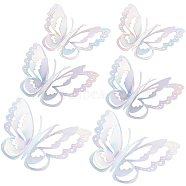 CREATCABIN 3Sets 3D Butterfly PVC Mirrors Wall Stickers, for Home Living Room Decoration, Colorful, 60~80x80~120x0.3mm, 3set(DIY-CN0001-86B)