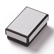 Cardboard Jewelry Boxes, with Sponge Inside, for Jewelry Gift Packaging, Rectangle, White, 7.9x5.1x2.65cm(CON-P008-A01-05)
