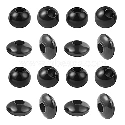 304 Stainless Steel Spacer Beads, Rondelle & Round, Electrophoresis Black, 30pcs/box(STAS-UN0005-60)