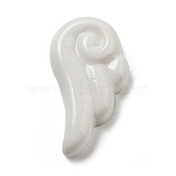 Opaque Resin Angel Wing Decoden Cabochons, White, 21.5x12x5.5mm(CRES-I029-06B)