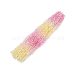 Gradient Color Baking Painted Glass Bead Strands, Faceted, Bicone, Colorful, 2.9~3.3x2.5mm, Hole: 0.8mm, about 146~150pcs/strand, 15.35~16.2''(39~40.5cm)(X-DGLA-A039-T2mm-A01)