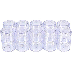 Plastic Bead Containers, Seed Beads Containers, Column, Clear, 4.3x3.6cm, Capacity: 30ml, 20pcs/box(CON-BC0004-22B-43x36)