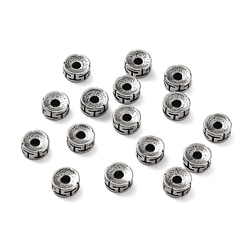 316 Surgical Stainless Steel Beads, Column, Antique Silver, 6x3mm, Hole: 1.8mm