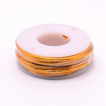 Matte Round Aluminum Wire, with Spool, Orange, 12 Gauge, 2mm, 5.8m/roll