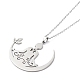 201 Stainless Steel Yoga Human Pendant Necklace with Cable Chains(NJEW-Q317-09P)-2