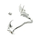 316 Surgical Stainless Steel Cuff Earrings(EJEW-E300-09AS)-2