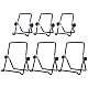 6Pcs 2 Colors Iron Mobile Phone Holders(AJEW-WA0001-58)-1