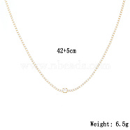 Brass Micro Pave Cubic Zirconia Necklaces for Women(QH4759-1)