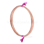 Copper Craft Wire, Flat, Raw(Unplated), 0.6x0.2mm, about 9.84 Feet(3m)/Bundle(CWIR-WH0020-01D-C)