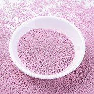 MIYUKI Delica Beads, Cylinder, Japanese Seed Beads, 11/0, (DB1907) Opaque Rosewater Luster, 1.3x1.6mm, Hole: 0.8mm, about 10000pcs/bag, 50g/bag(SEED-X0054-DB1907)