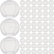 120Pcs Comfort Silicone Earring Pads, for French Clip Earrings, Anti-Pain, Clip on Earring Cushion, Clear, 8.5x9x3mm, Hole: 3x1mm(KY-SP0001-04)