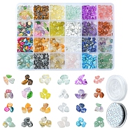 DIY Gemstone Bracelet Necklace Making Kit, Including Natural & Synthetic Mixed Stone Chips & Glass Beads, Mixed Color, Beads: 192g/bag(DIY-FS0003-20)