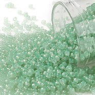 TOHO Round Seed Beads, Japanese Seed Beads, (156) Ceylon Jade, 11/0, 2.2mm, Hole: 0.8mm, about 1110pcs/bottle, 10g/bottle(SEED-JPTR11-0156)