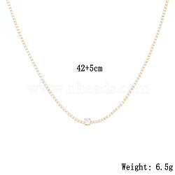 Brass Micro Pave Cubic Zirconia Necklaces for Women(QH4759-1)