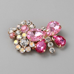 Alloy Rhinestone Detachable Shoe Buckle Clips, Butterfly Shoe Decoration, Golden, 32x55.5x11mm(FIND-WH0110-832)
