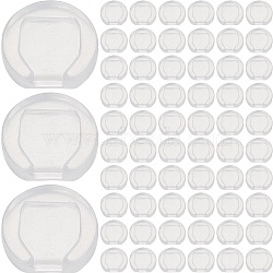 120Pcs Comfort Silicone Earring Pads, for French Clip Earrings, Anti-Pain, Clip on Earring Cushion, Clear, 8.5x9x3mm, Hole: 3x1mm(KY-SP0001-04)