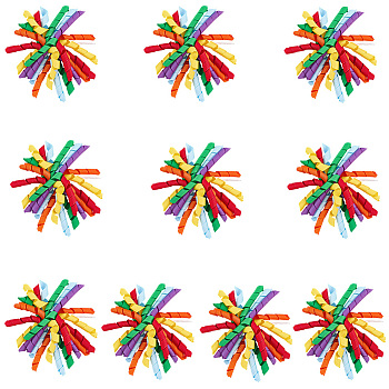 Polyester Self-Adhesive Curly Bows Gift Wrap Accessory, Red, 101.6mm