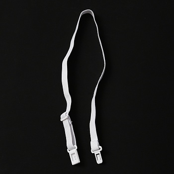 Polyester Elastic Bow Tie Extender Bands, Adjustable, with Plastic Buckle, White, 271~472x11x1mm