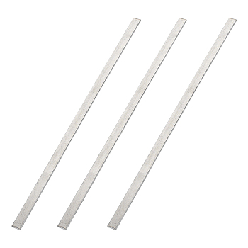 304 Stainless Steel Blank Sheets, Rectangle, Stainless Steel Color, 300x10x3mm
