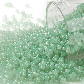 TOHO Round Seed Beads, Japanese Seed Beads, (156) Ceylon Jade, 11/0, 2.2mm, Hole: 0.8mm, about 1110pcs/bottle, 10g/bottle