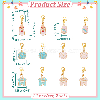 Daily Supplies Theme Pendant Stitch Markers(HJEW-AB00397)-2