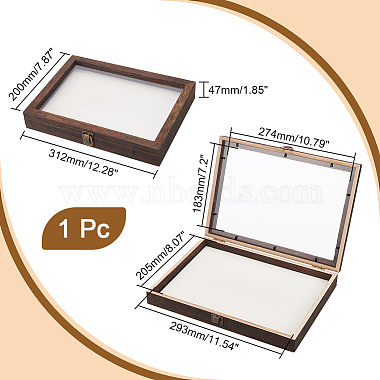 Деревянные презентационные коробки для ювелирных изделий с белым ковриком из пеноматериала eva внутри(ODIS-WH0061-06A)-2