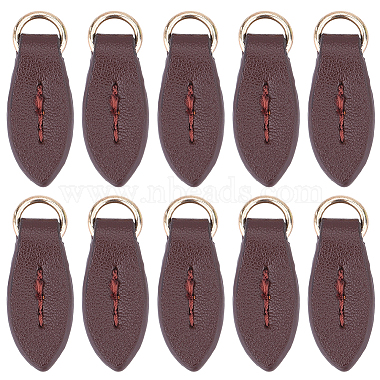 10Pcs Cattlehide Zipper Heads(PURS-CL0001-19C)-1