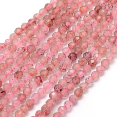 3mm Round Strawberry Quartz Beads