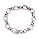 304 bracelets en acier inoxydable de la chaîne de maillons ovales(X-BJEW-Z011-12P)-1