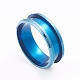 201 Stainless Steel Grooved Finger Ring Settings(MAK-WH0007-16L-B)-1
