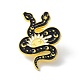 Snake with Sun Black Art Cool Enamel Pin(JEWB-P008-A03)-1