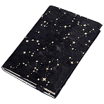Velvet Book Covers for Paperbacks, Rectangle with Star Pattern, Black, 323x216x2.5mm(AJEW-WH20120-05)