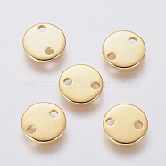 201 Stainless Steel Links connectors, Flat Round, Golden, 8x1mm, Hole: 1.4mm(STAS-L234-029C-G)