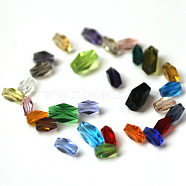 Imitation Austrian Crystal Beads, Grade AAA, Faceted, Column, Mixed Color, 11x7.5mm, Hole: 0.7~0.9mm(SWAR-F055-12x6mm-M)