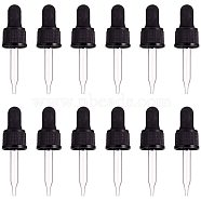 Glass Dropper Set Transfer Graduated Pipettes, Black, 7.4x2.2cm, Fit for 10ml Essential Oil Bottle(PH-TOOL-G011-13B)