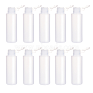 100ml PE Plastic Empty Refillable Flip Cap Bottles, with PP Plastic Lids, Squeeze Bottles for Travel Liquid Cosmetic Storage, Clear, 12.5cm, Capacity: 100ml(MRMJ-WH0037-13C)