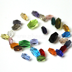 Imitation Austrian Crystal Beads, Grade AAA, Faceted, Column, Mixed Color, 11x7.5mm, Hole: 0.7~0.9mm(SWAR-F055-12x6mm-M)
