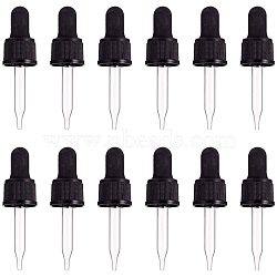 Glass Dropper Set Transfer Graduated Pipettes, Black, 7.4x2.2cm, Fit for 10ml Essential Oil Bottle(PH-TOOL-G011-13B)