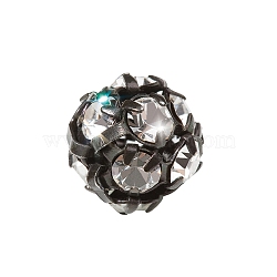 Preciosa&reg MAXIMA Crystal Stones in Settings, Czech Crystal, 719 36 001 Ball Rondelle with Chatons MAXIMA, 00030 Crystal, Black, 8mm(Y-PRC-MB8-00030-B)
